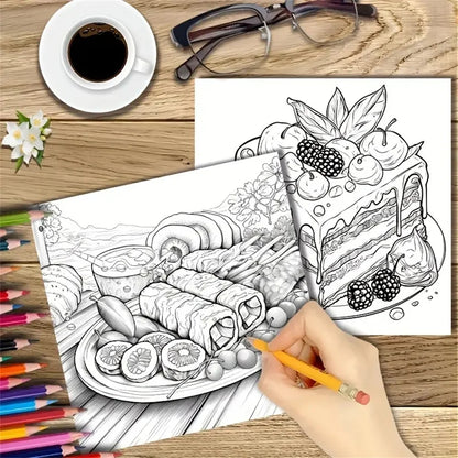 1pc Art Coloring Book 22 Page Coloring Books Gift For Birthday Party Relieve Stress Kill Time Graffiti Painting Drawing Art Book