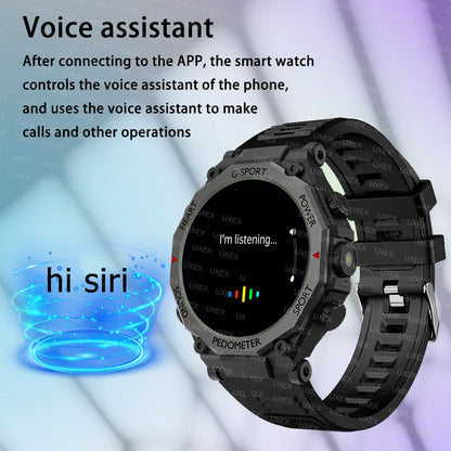 Outdoors Watches Men And Women 1.52”HD Bluetooth Call Health Tracking Alarm Clock Flashlight Sports Multifunction SmartWatches