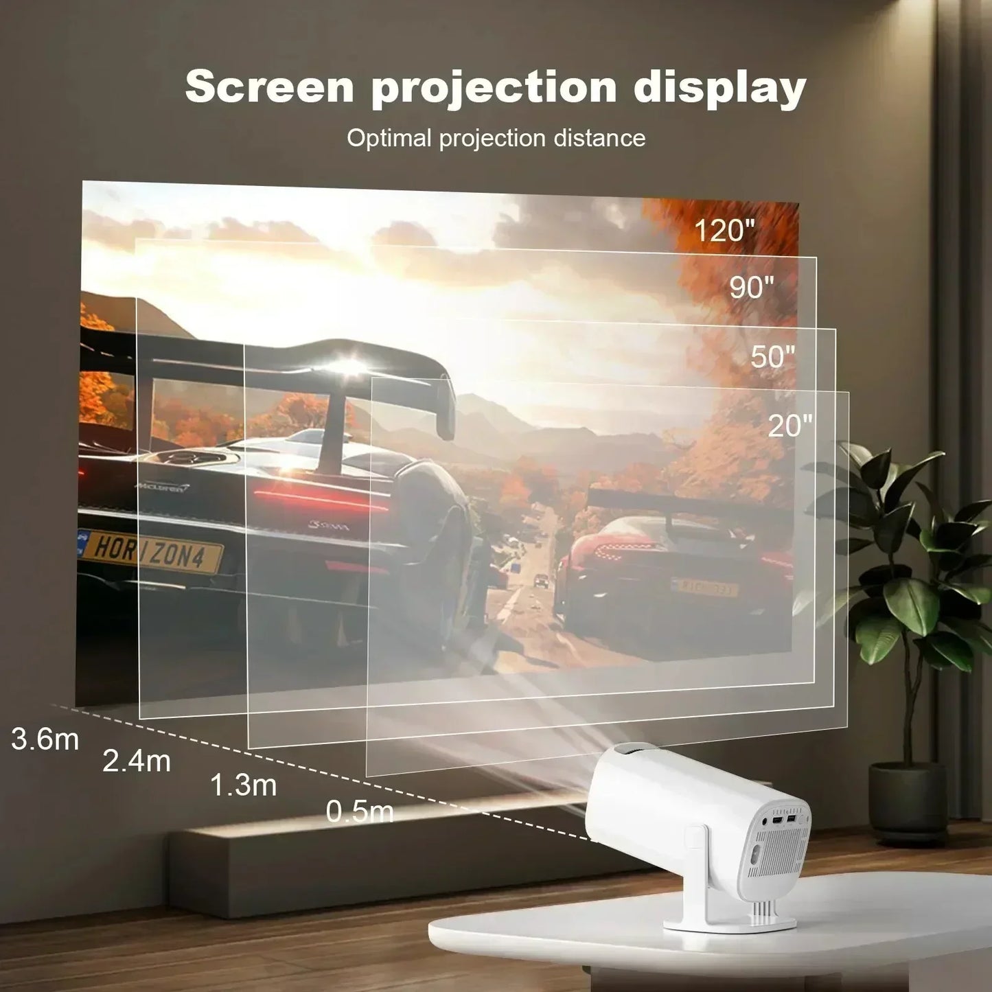 P30 Projector | Android 11 OS | 4K HDR | 1080P Resolution | 2.4G/5G WiFi | BT 5.0 | Outdoor Movie Night
