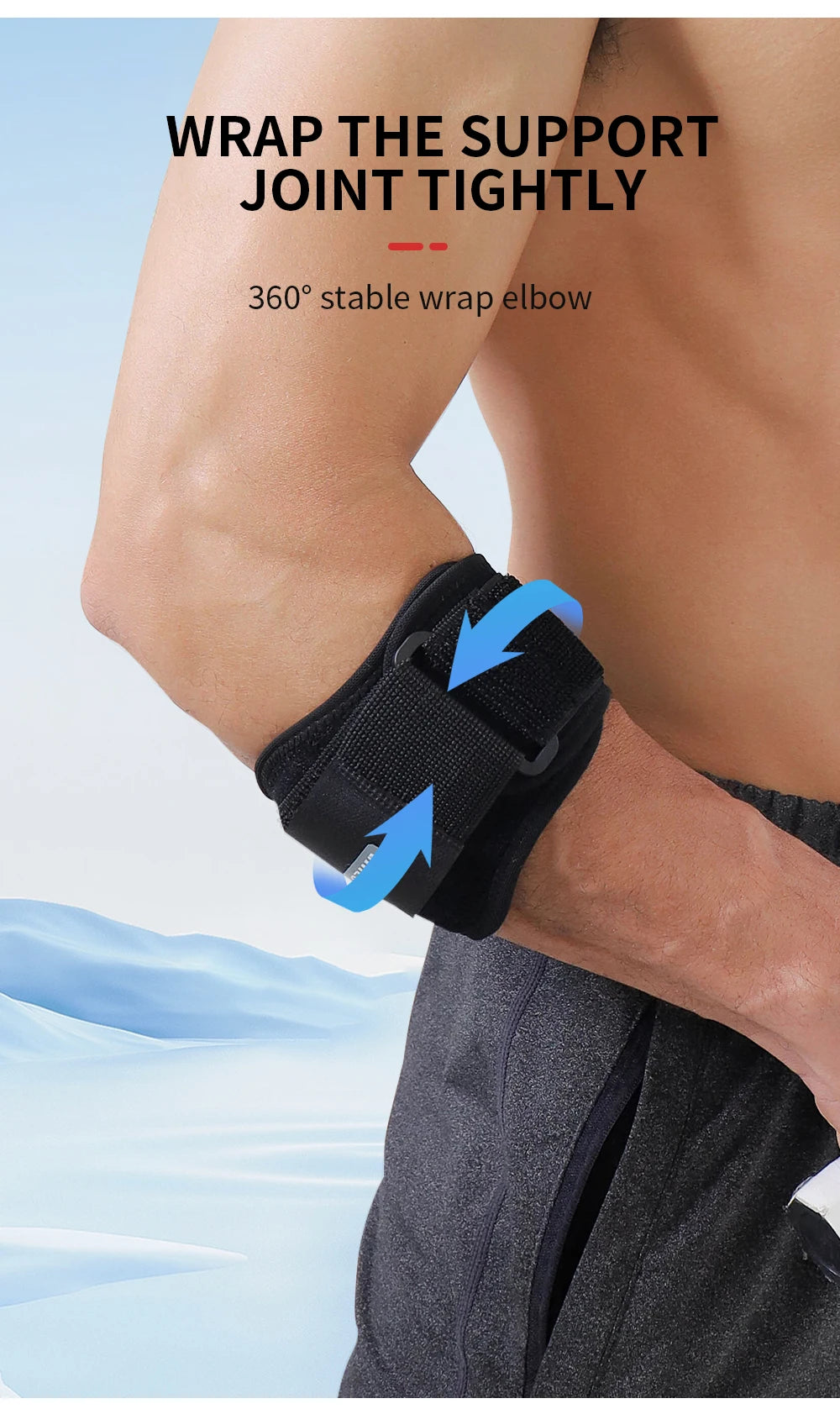 Pressure Exercise Elbow Protection, Fitness Basketball, Daily Exercise, Sweat Absorption, Breathable Support, Elbow Protection