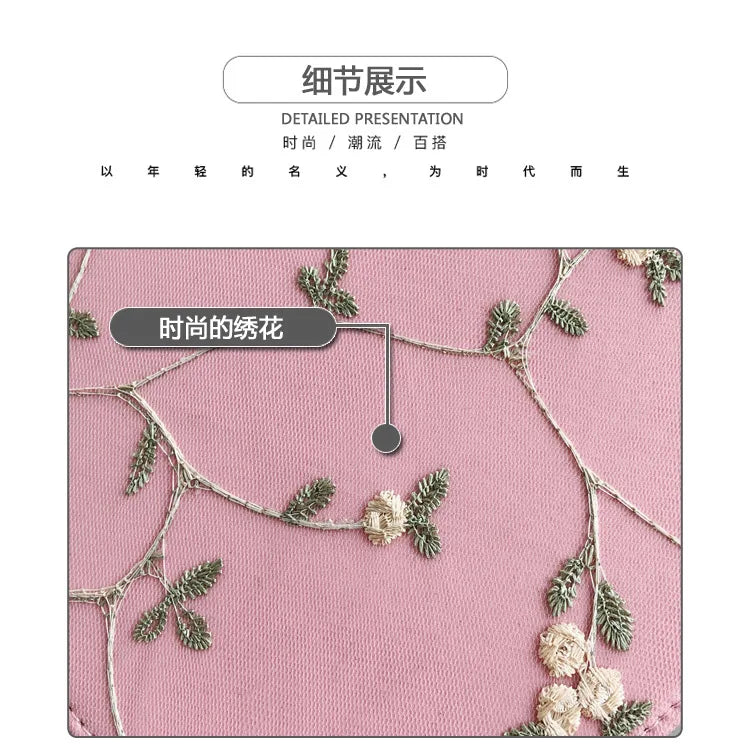 Sweet Lace Round Handbags High Quality PU Leather Women Crossbody Bags for Women 2025 Small Fresh Flower Chain Shoulder