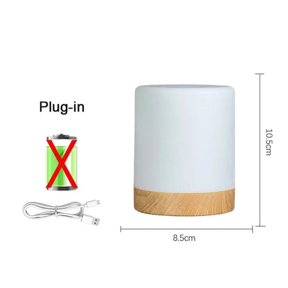 LED Night Light Touch Stepless Dimmable LED Table Lamp USB Portable Bedside Lamp for Bedroom Decor Sleeping Night Light Kid Gift