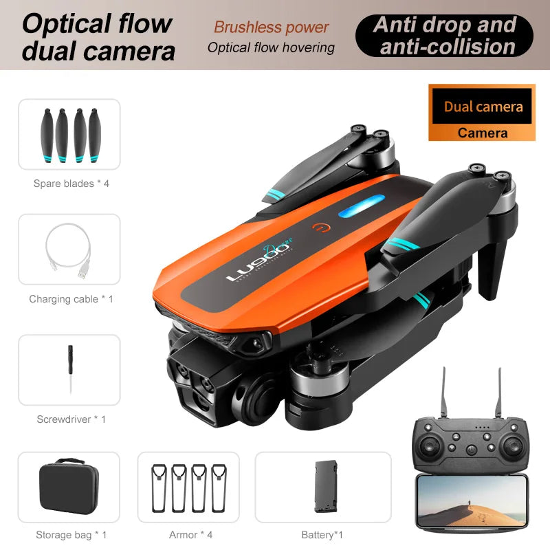 LU200 Drone 8K GPS Professional HD Aerial Photography Triple-Camera WIFI Omnidirectional Obstacle Avoidance Drone 10000M