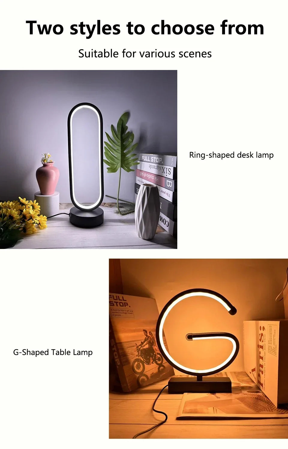 Slaapkamer Ringlamp Woonkamer Driekleurig Dimbare Bedlampje Led Nachtlampje Ambient Light Desk Nightstand Table Accessories