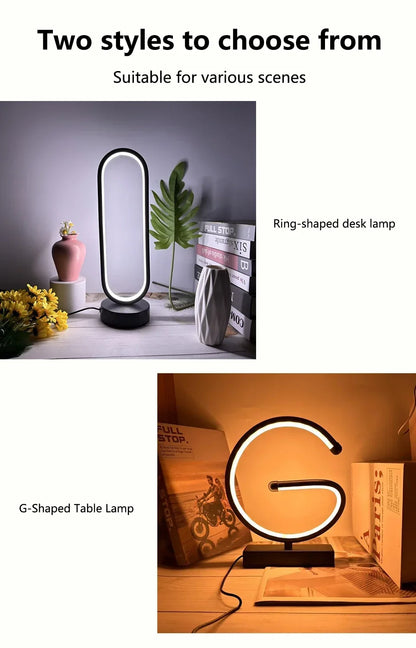Slaapkamer Ringlamp Woonkamer Driekleurig Dimbare Bedlampje Led Nachtlampje Ambient Light Desk Nightstand Table Accessories