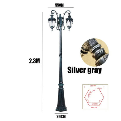 (H≈2.3M)Garden Lights Street Lights Lawn Flowers Park Lights Waterproof Outdoor Villa High Pole Lights Landscape