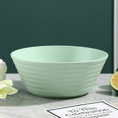Wheat Straw Soup Bowl Microwavable Plastic Tableware Fruit Salad Bowls Cereal Ramen Pasta Dishes Dinner Plate kitchen Utensils
