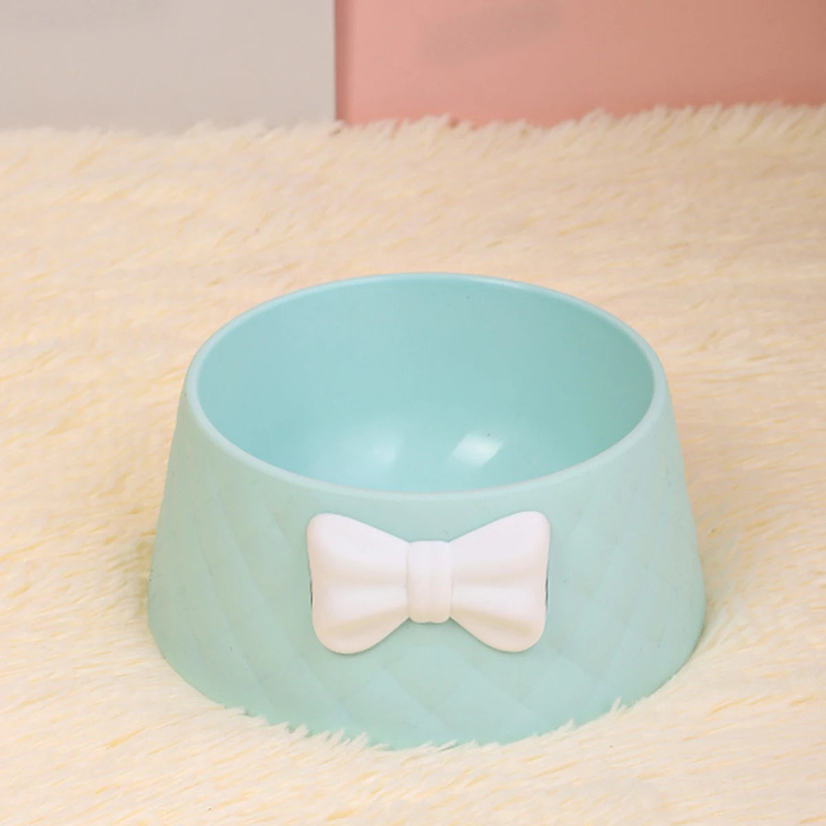 The Macaron bowl  with butterfly knot and the bowl is for pets