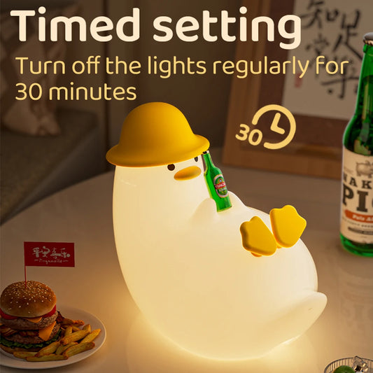 3-Speed Dimming Night Light Type-C Charging Fun Pat Light Bedside Table Soft Light with Sleeping Light Ambient Light for Bedroom