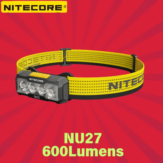 NITECORE NU27 Rechargeable Headlamp 600Lumens Dual-Core MCT UHE LEDS Ultra Lightweight Waterproof Runing Headlight