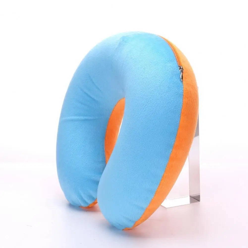 U-shaped Neck Pillow Inflatable Fatigue Relief Travel Pillow Flight Headrest Sleep U-shaped Cushion for Plane
