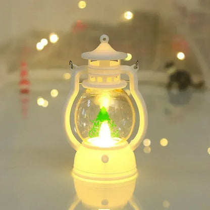Christmas Night Light with Battery Santa Claus Christmas Tree Portable Lantern LED White Red Lamps Home Xmas Decoration Supplies