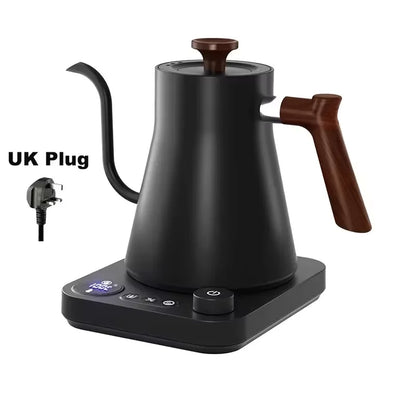 0.9L Electric Drip Coffee Kettle Stainless Steel Teapot With Precise Flow Control For Hand Brewed Coffee And Pour Over Brewing