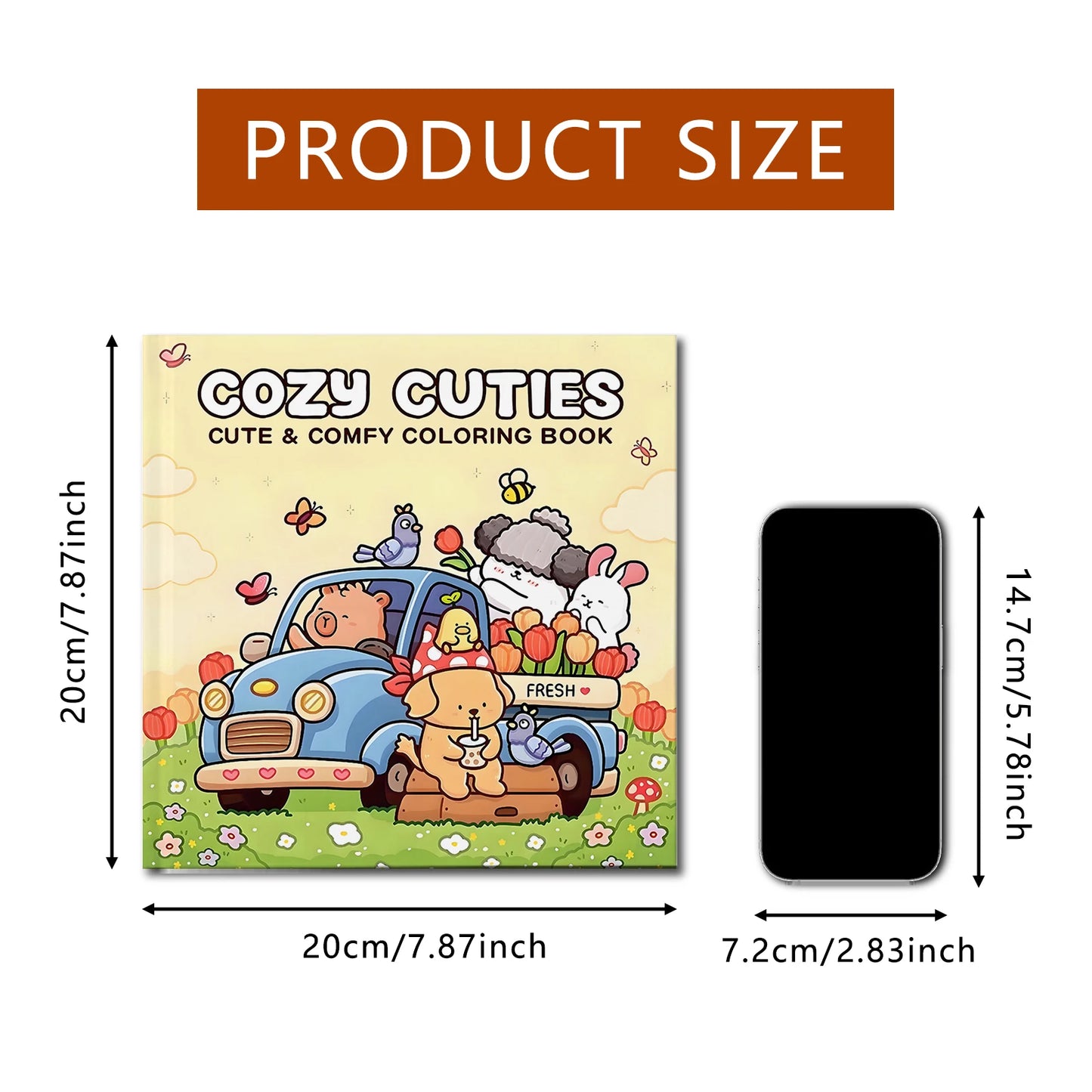 Cozy Friends Coloring Book for Adults and Teens Featuring Cute Cozy Daily Activities Kids Graffiti Book Perfect Gift Birthday