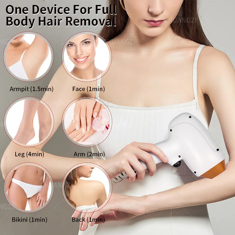 Diode Laser Hair Removal Machine Depiladora Laser 808NM 755NM 1064NM Tender Skin Safe Painless Permanent Depilation High Power