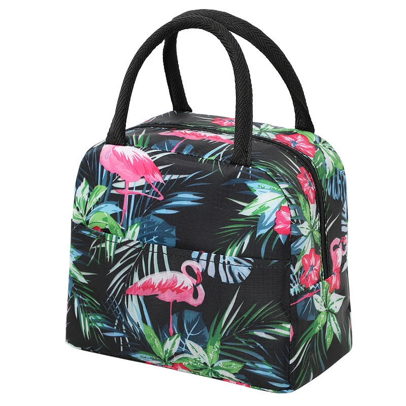 Large Capacity Lunch Bags Children's Cartoon Printed Lunch Bag Portable Picnic Tote Waterproof Heat Insulation Food Storage Bags