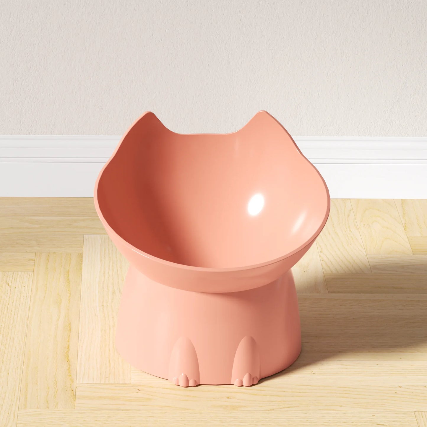 Pet Bowl Protects Cervical Vertebrae Dog Basin High-legged Cat Bowl Prevents Overturning Plastic Slanted Cat Food Bowl