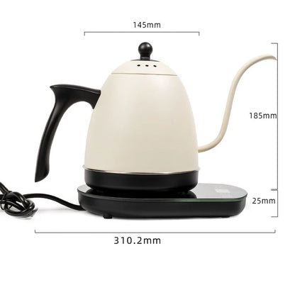 800ml Hand Brew Coffee Pot Intelligent Constant Temperature Electric Kettle Gooseneck Fine-mouth Stainless Steel Teapot Kettles