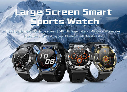 PG666 Outdoor Rugged Smart Watch Men IP68 Waterproof Bluetooth Call Smartwatch Multiple Sports Modes Blood Pressure Oxygen Watch