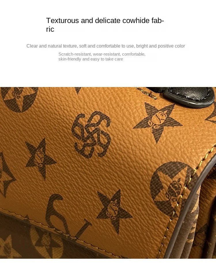 Light luxury brand women's handbag 2024 new autumn and winter high-end fashion designer mailman bag shoulder crossbody bag