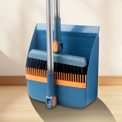 2025 Brand-new 2-in-1 rotatable and foldable magnetic broom and dustpan cleaning set, enlarged and thickened household broom