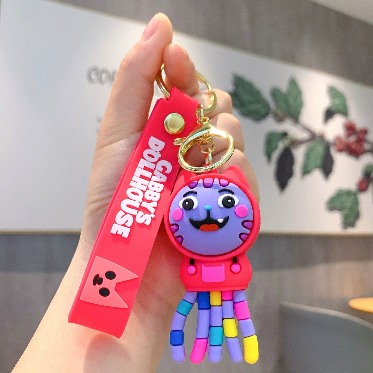 Cute Cat Keychain Anime Gabby Doll Keyring Keychains for Men Friends Key Chain Accessories Women's Bag Charms Jewelry Wholesale