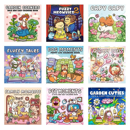 Creative Cartoon Coloring Book Stress Relief Educational Paperback Painting Gift Graffiti Painting Book for Adults And Teens