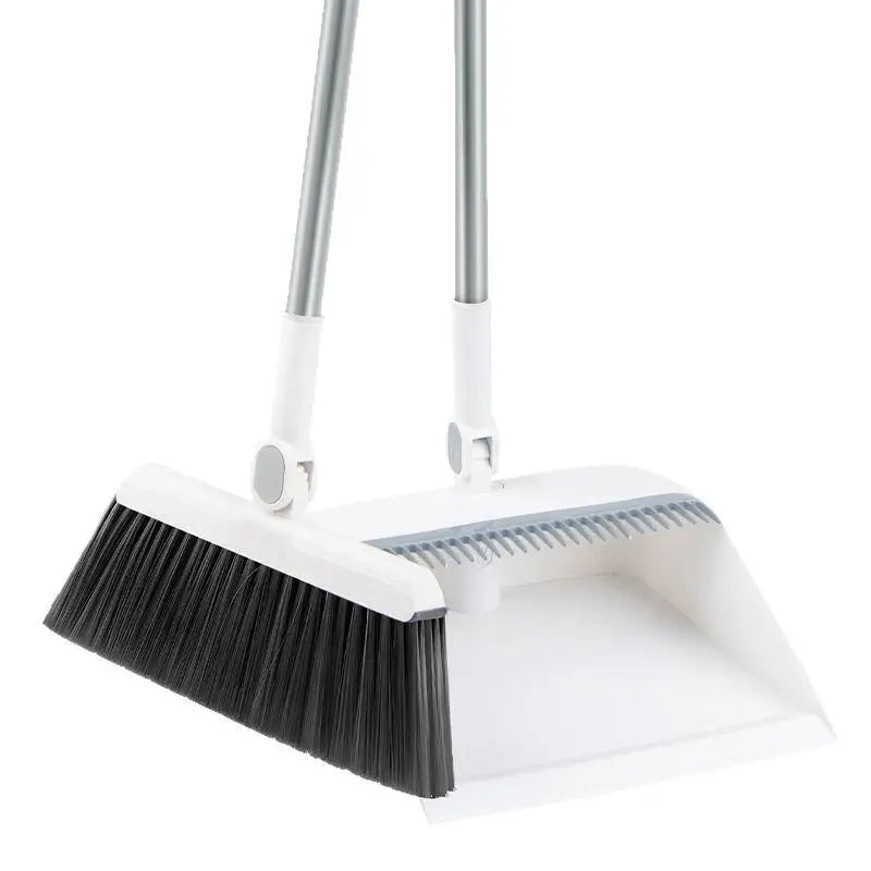 2-in-1 Rotatable Foldable Broom Dustpan Cleaning Set With Thick Bristles For Household Pet Hair Removal Sweeping Set