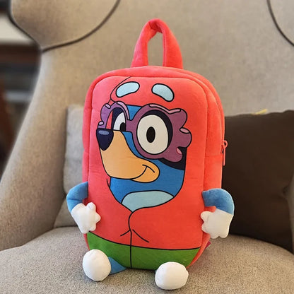 Bluey Anime Backpack Toys Bingo Muffin Cartoon Dog Mini Kindergarten Children School Bag Stuffed Plush Bag Gift For Kids