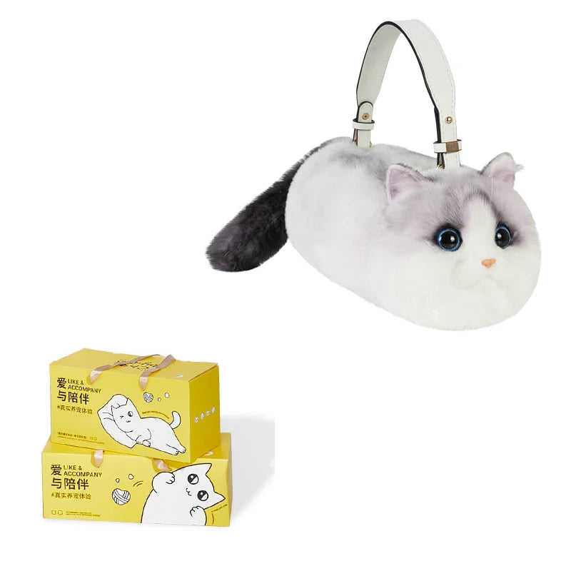 Shopping Coin Purse New Cute Popular Cat Small Bag Smooth Hand Feeling Not Easy To Lose Hair Net Red Chain Crossbody Bag