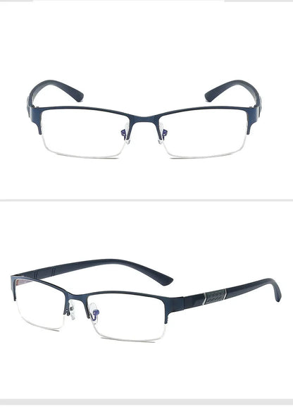0 -0.5 -1 -1.5 -2 -2.5 -3 -4 -5 -6 Half Metal Frame Nearsighted Glasses Unisex Prescription Myopia