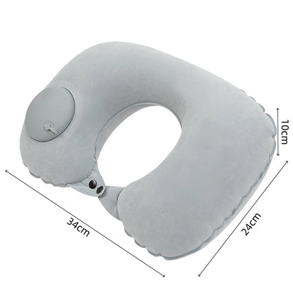 U-shaped Neck Pillow Inflatable Fatigue Relief Travel Pillow Flight Headrest Sleep U-shaped Cushion for Plane