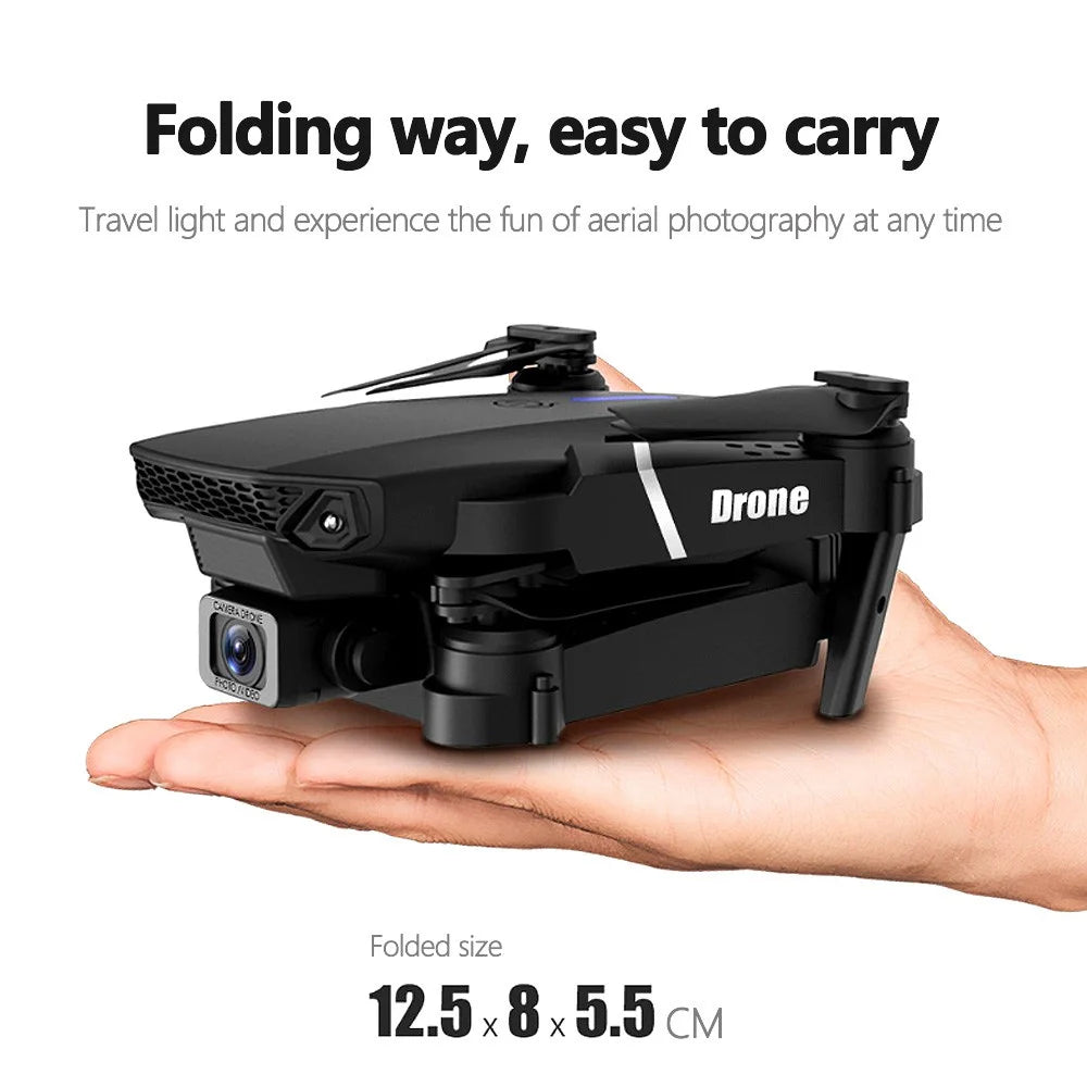 Drone E88 RC Quadcopter Foldable Portable 5G WiFi FPV Drones With 4K HD Camera Altitude Hold Mode follow Drone