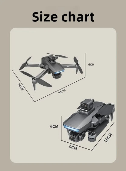 Drone W10 with 4.5 Inch Screen 3-Axis Anti-shake Gimbal Drones 4K Aerial Brushless RC Quadcopter 5G GPS 8K HD Cameras EIS Dron