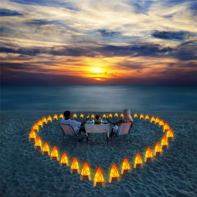 ABFU-LED Simulation Flame Lamp LED Flame Lamp Outdoor Camping Garden Landscape Decoration Lamp Dining Table Decoration