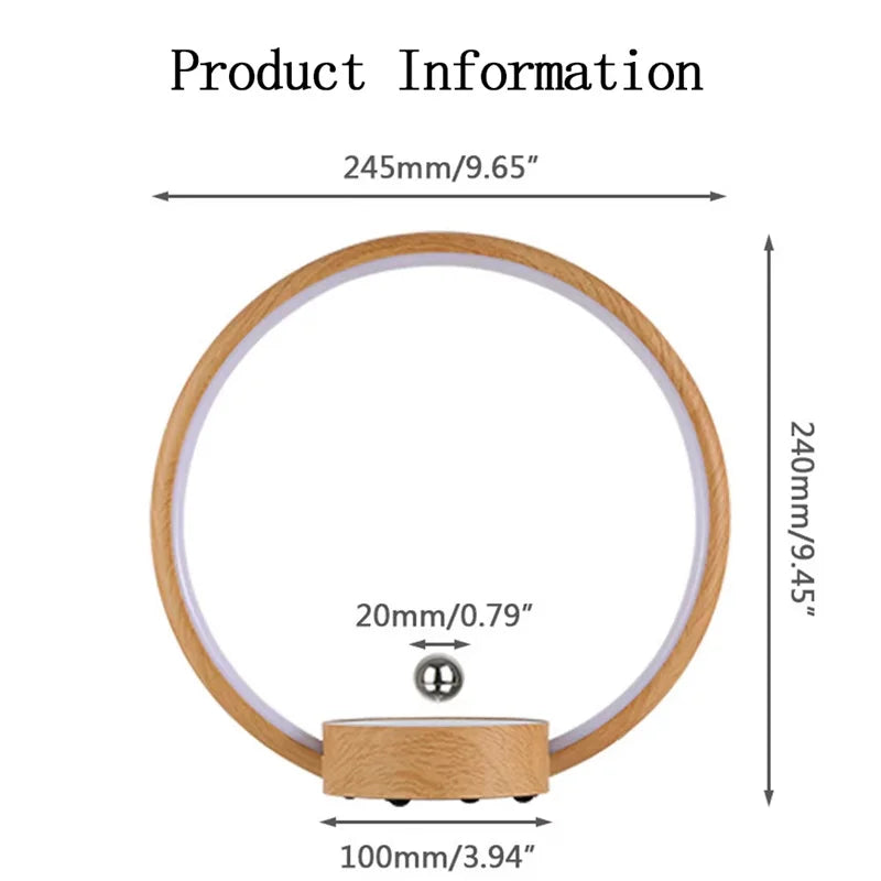 2025 New Luxury Magnetic Levitating Ring Circular Lamp Gradient Atmosphere Light for Office Bedroom Home Decor Creative Gift
