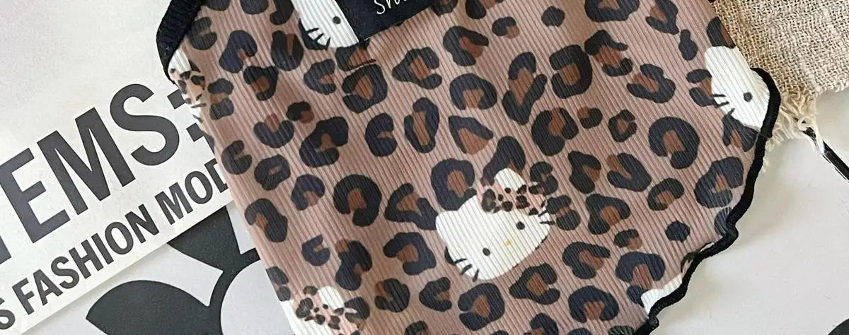 Spring Summer 2025 New Pet Clothes Spice Girls Wind Suspenders Leopard-Print Kitty Ice Silk And Cool Fabrics Cats Dogs Wear Them