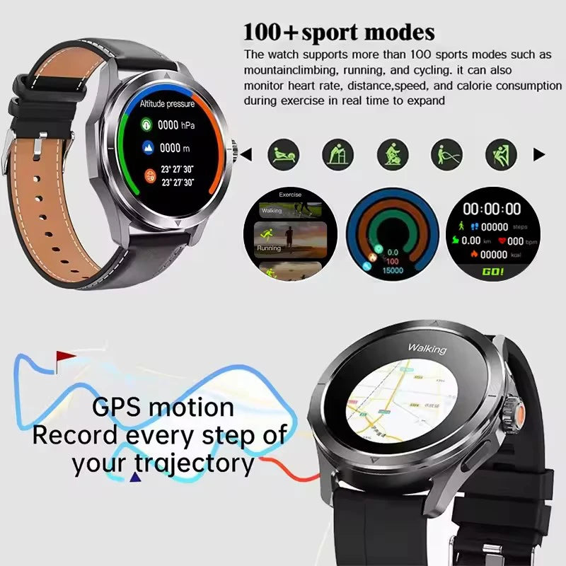 2025 New For Xiaomi S4 Ultra Smart Watch Men AMOLED Outdoor Sport NFC GPS Track Heart Rate Waterproof Bluetooth Call Smartwatch