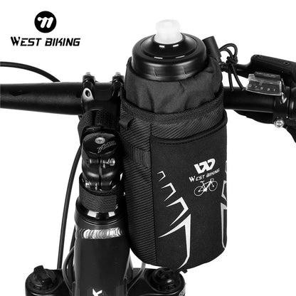 WEST BIKING Bicycle Bottle Holder Cycling Water Bottle Carrier Reflective Pouch Kettle MTB Road Bike Handlebar Bag Accessories