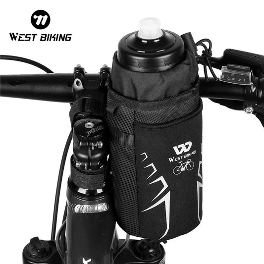WEST BIKING Bicycle Bottle Holder Cycling Water Bottle Carrier Reflective Pouch Kettle MTB Road Bike Handlebar Bag Accessories