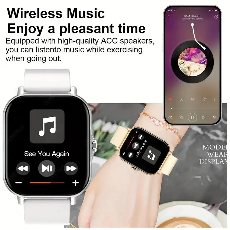XiQeer Smart Watch For Women Men Wristwatch Bluetooth Call Player Music Fitness Sport Bracelet Sleep Monitor Digital Watches