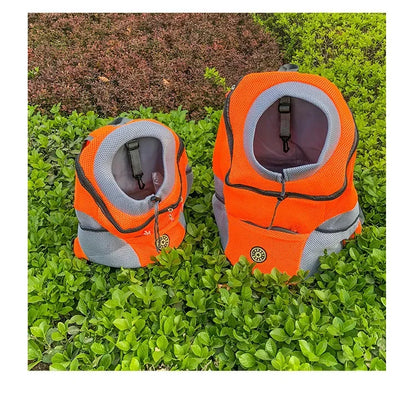 New Double Shoulder Portable Travel Backpack Outdoor Pet Dog Carrier Bag Pet Dog Front Bag Mesh Backpack