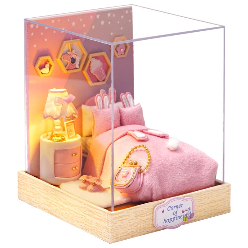 Cutebee DIY Dollhouse Super Mini Scale Miniature Dollhouse Japanese Garden Building Kit Toys for Birthday Gifts