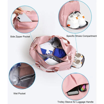 Gym Bag for Women with Shoe Compartment Durable Lightweight Yoga Large Handbags travel bag bolsos de viaje сумка женская sac 가방