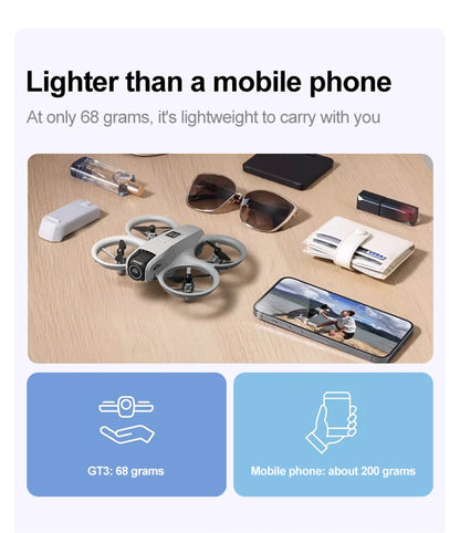 Drones GT3 MINI GPS 8K Professional HD 180° Dual Cameras WIFI Brushless Motors Obstacle Avoidance FPV Foldable Quadcopter Toys
