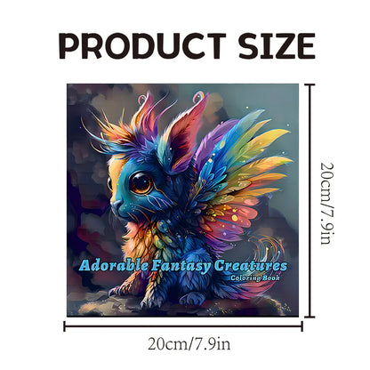 20 Page Adorable Fantasy Creatures Coloring Book For Adults And Teens Featuring Cartoon Cute Creatures Graffiti Painting Drawing