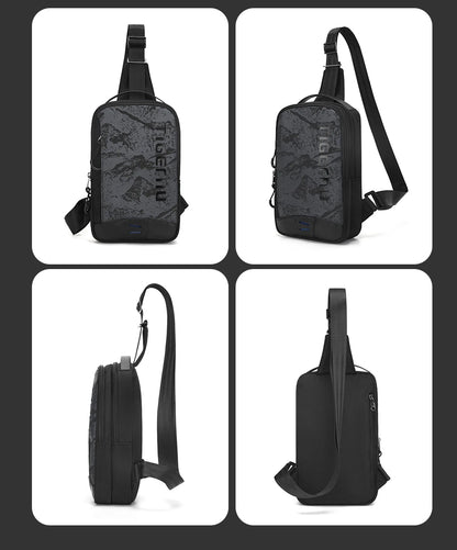 Lifetime Warranty Chest Bag For Men Cool Style Men Shoulder Bag 9.7inch IPad Bag Casual Male Crossbody Bag Lightweigt Mini Bags