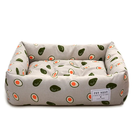 Creative Printed Square Dog Nest Pet Nest Four Seasons Universal Removable Washable Summer Pet Cat Nest Dog Nest