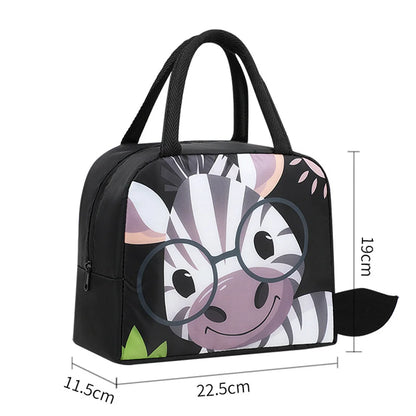 Cartoon Animals Children's Lunch Bag Portable Cartoon Handbag Thickened Insulation Fresh Refrigerated Bag Children's Bag
