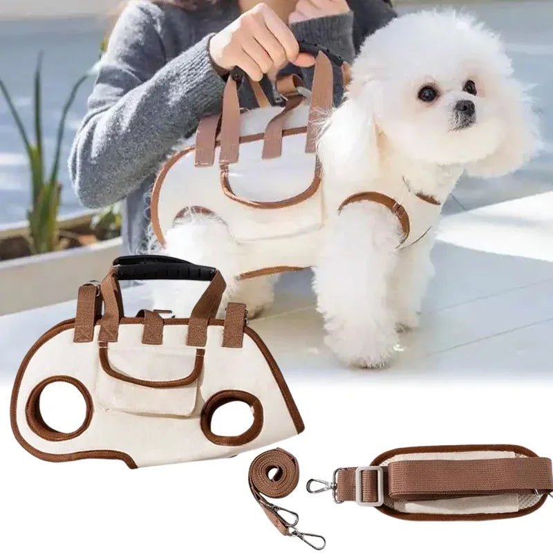 Small Dog Carrier Sling Backpack with Leash Attachment Breathable Pet Lift Harness for Cats & Puppies Hands-Free Outdoor Travel